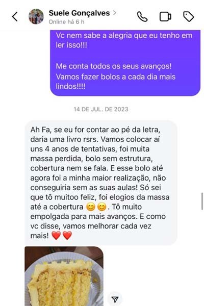 Print depoimento aluna 4