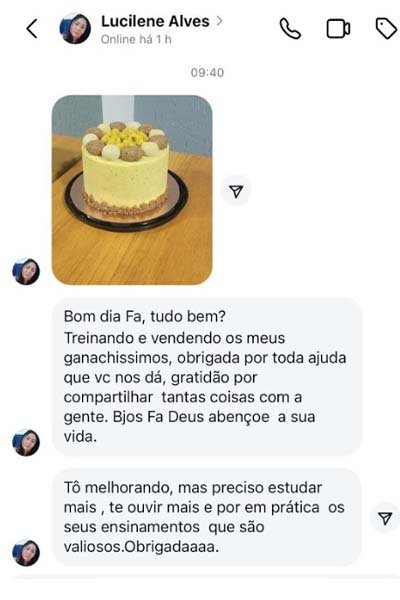Print depoimento aluna 5